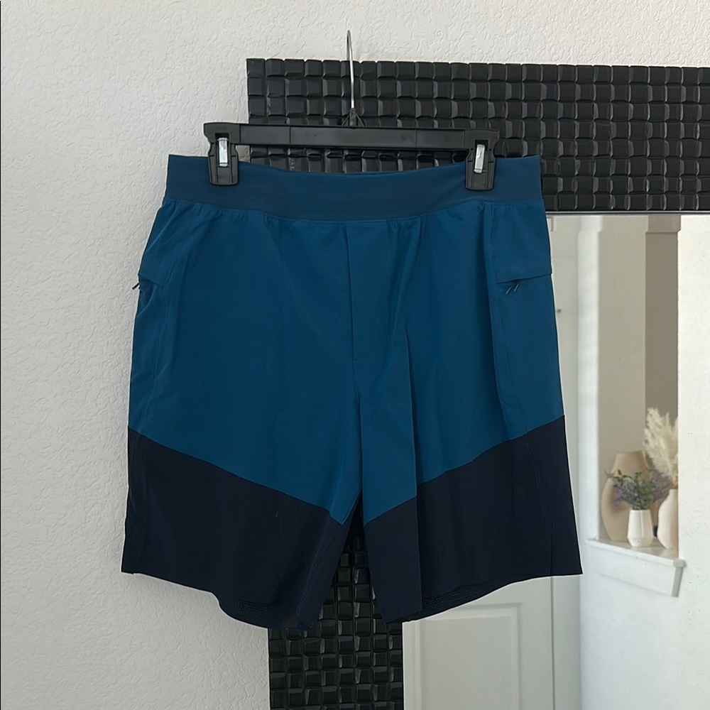Lululemon Athletica Blue and Navy Swim Shorts